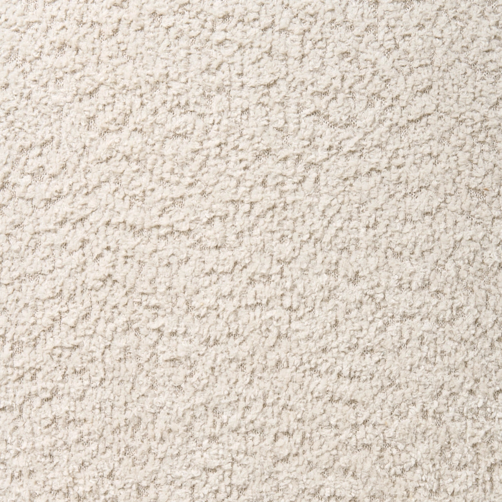 Poltrona Accogliente in Poliestere Chenille Beige Chiaro Design Moderno Seduta Confortevole Senza Braccioli Schienale Curvo Stile Scandinavo