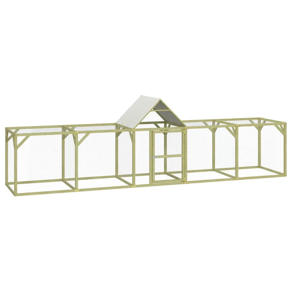 Pollaio/recinto/gabbia 500 x 100 x 150 cm in legno massello di pino impregnato marrone 02_0043927