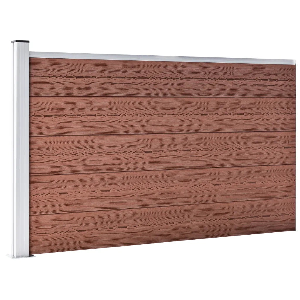 Pannello di recinzione | Recinzione da Giardino in WPC 175x105 cm Marrone