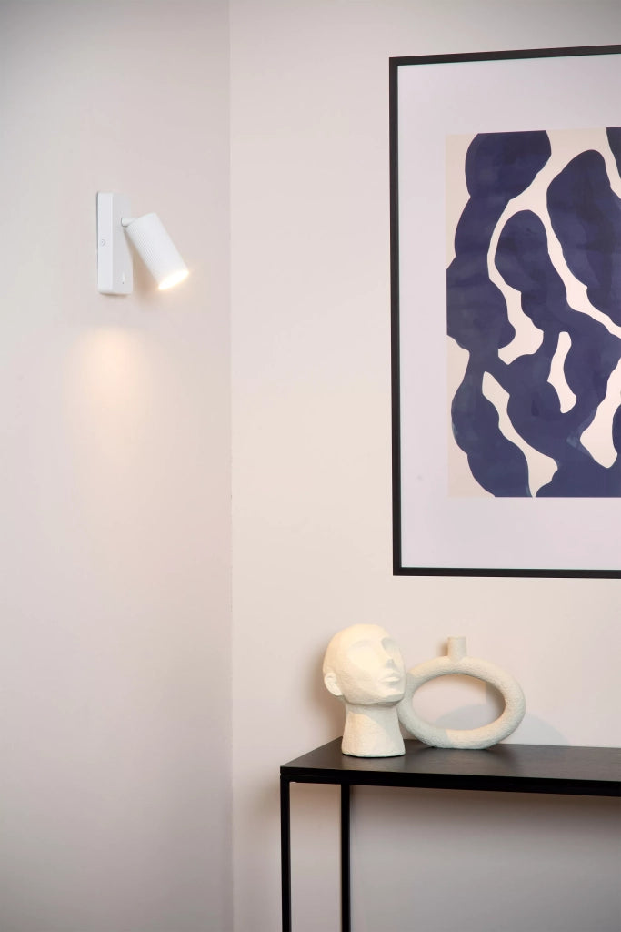 Applique spot bianca CLUBS 1 luce GU10 40W alluminio Lucide