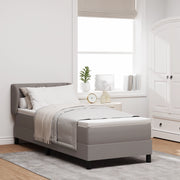 Letto Box Springs con Materasso Tortora 80x200 cm Tessuto
