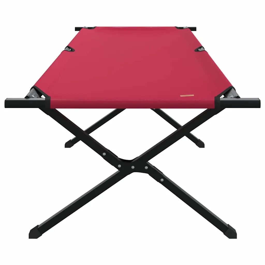 Letto da campeggio pieghevole 2 pz Rosso 210 x 80 x 46 cm CFW3216708