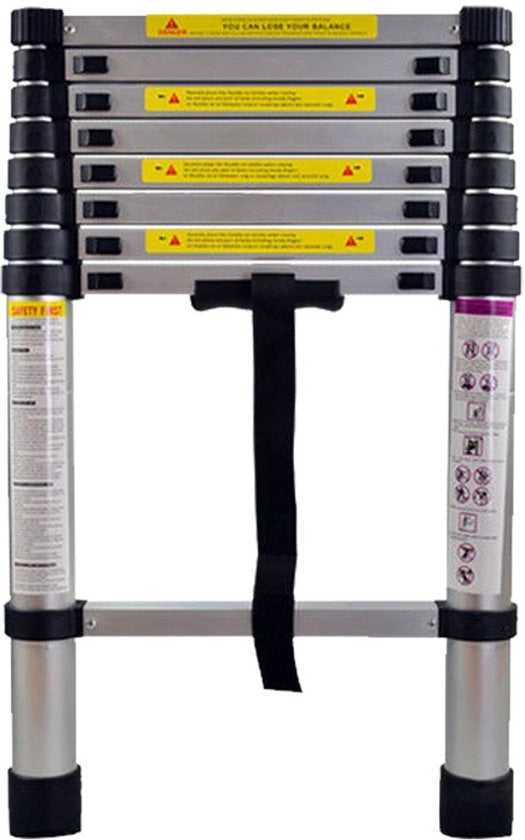 Scaldaia Telescopica - Scaldaia Vouwladder - Altezza di Lavoro - Alluminio - Adatto per Uso Privato e Professionale - Scaldaia Vouwladder - Massimo Carico 150 kg