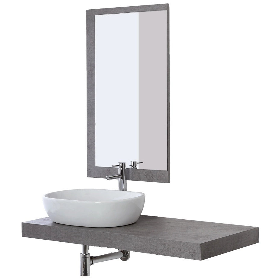 BAGNO SHELF 120X50CM CEMENTO CON CIOTOLA