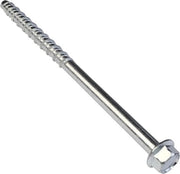 Set di 10 viti in acciaio per calcestruzzo a testa a 6 facce - con anello di avviamento - Ø7.8x120 mm - fissaggio diretto - senza chiodi - chiave a 10 mm - acciaio - rinnovo edile