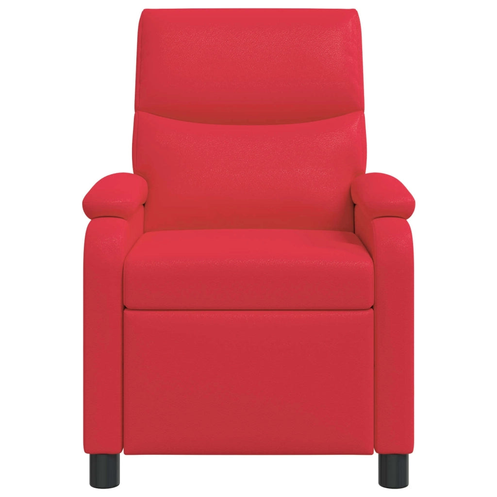 Divano Sedia-Poltrona reclinabile Rosso Similpelle 590911
