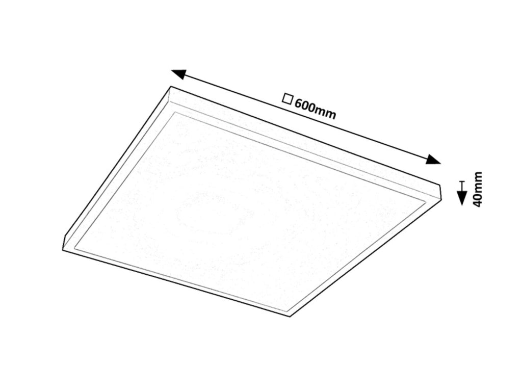 Plafoniera LED Rabalux Damek2 bianca quadrata 60cm 40W