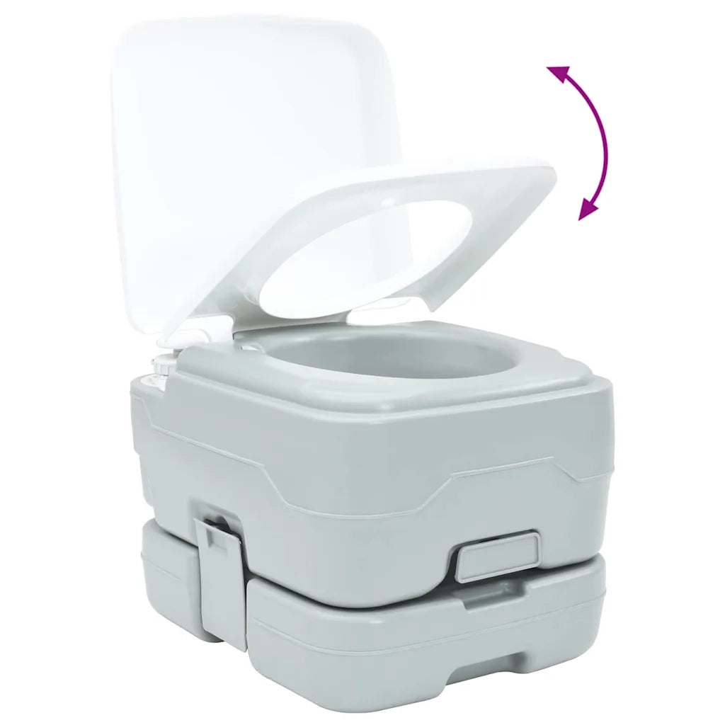 Toilette da Campeggio Grigio e Bianco 41,5 x 36,5 x 30 cm 42001438