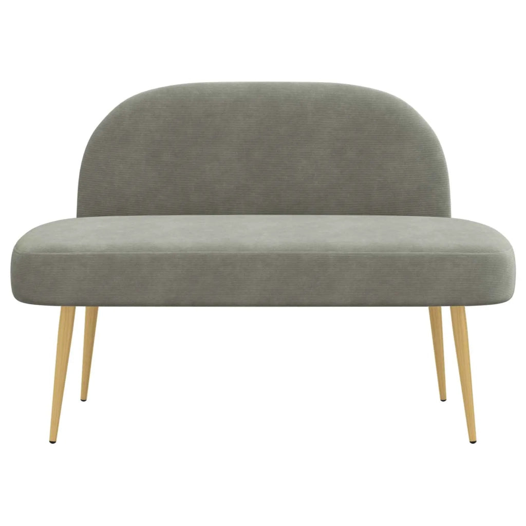 Panchina imbottita con schienale Grigio chiaro 110 x 60 x 76 cm CFW4362259