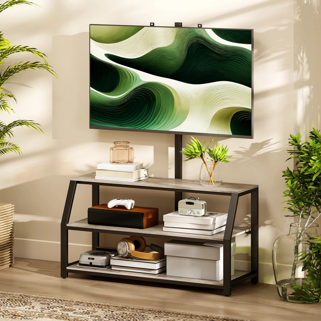 Mobile TV con supporto ¨C Xylo ¨C fino 72 pollici, 2 ripiani, 110x43x150cm, grigio