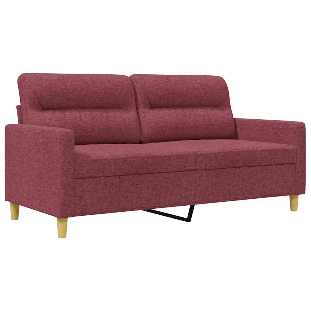 Divano a 2 Posti Rosso Vino 140 cm in Tessuto 359241