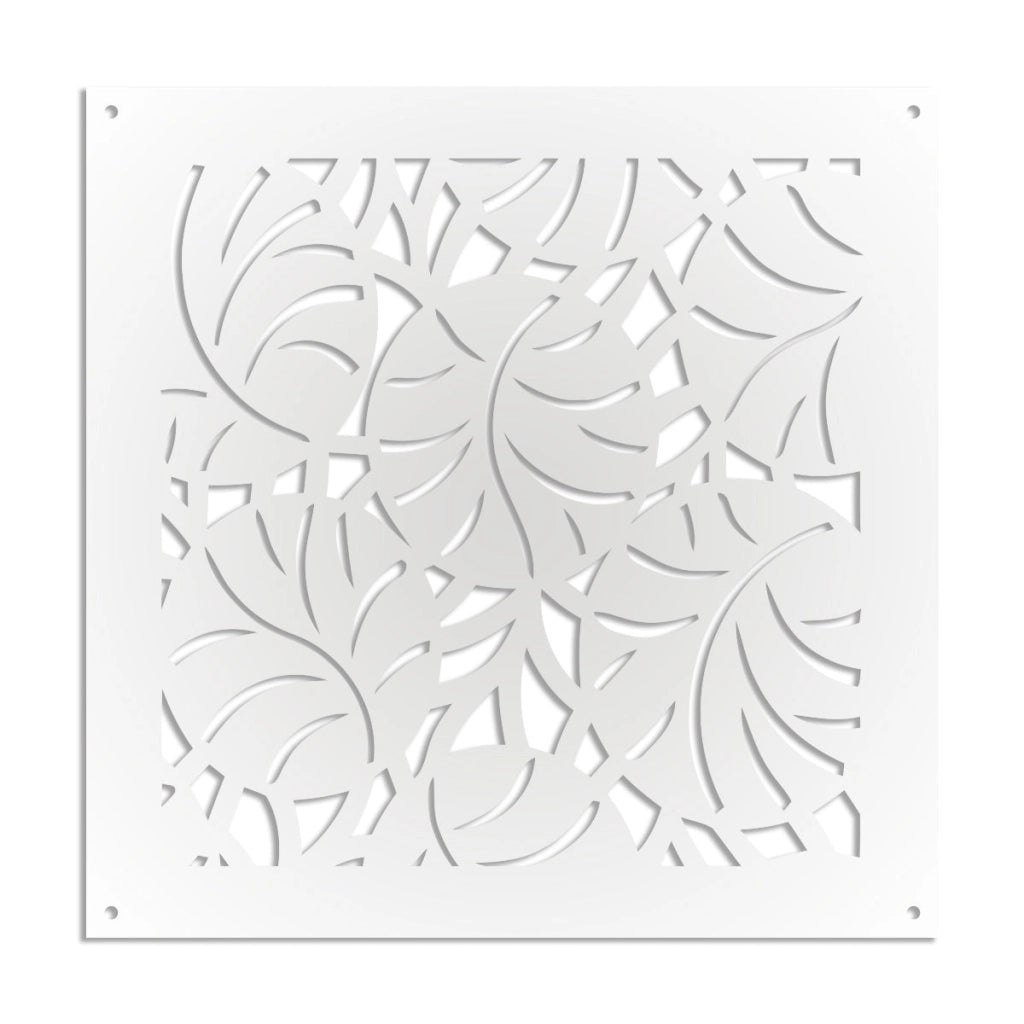 MANGROVIE - Pannello in PVC traforato - Parasole Colore: bianco, Misura: 48x48 cm