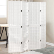 Divisorio Ambienti | Divider per stanze | Paravento 4Pannelli Bianco Legno Massello di Paulownia