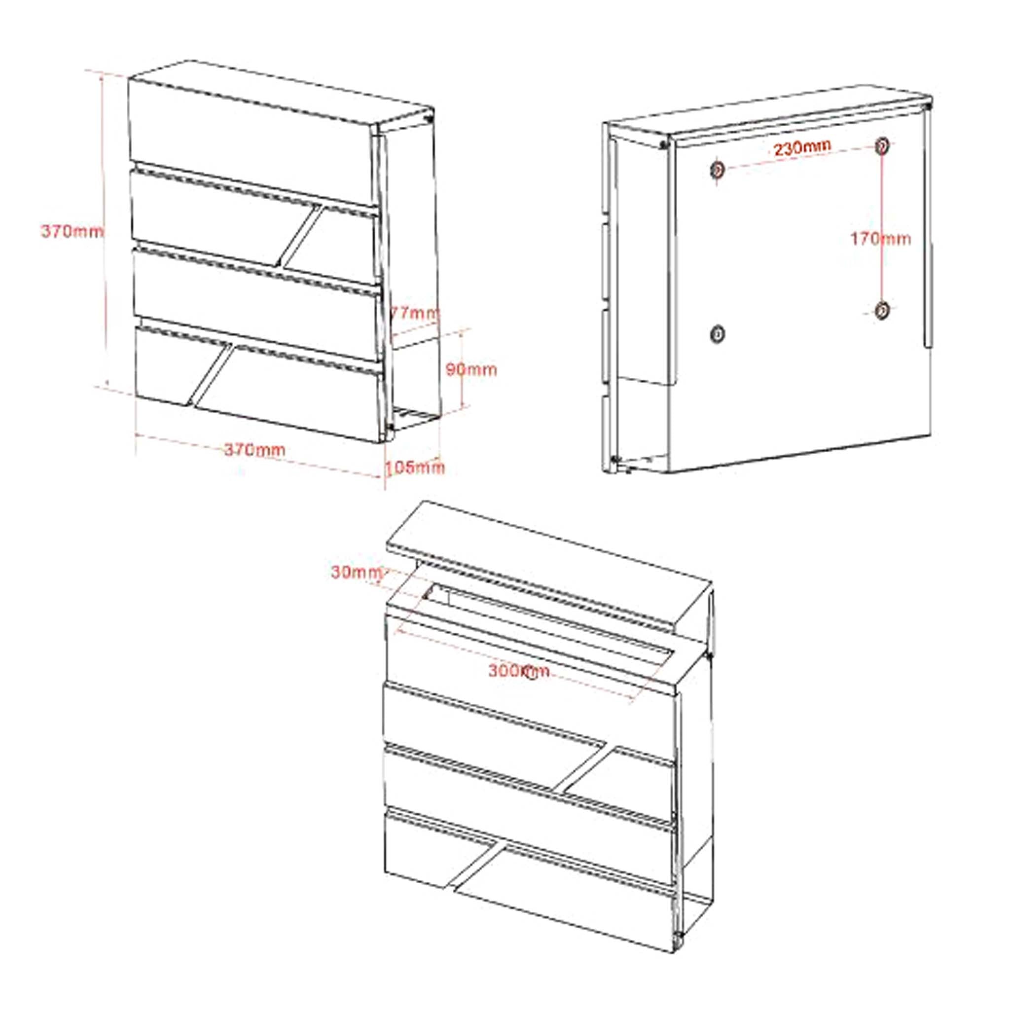 Set Cassetta postale doppia autoportante V16 antracite con telaio di supporto