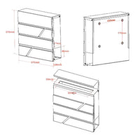 Set Cassetta postale doppia autoportante V16 antracite con telaio di supporto