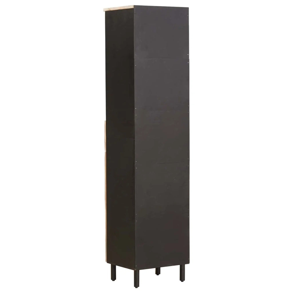 Mobile da Bagno con lo scaffale Nero e Bianco 38 x 33 x 160 cm