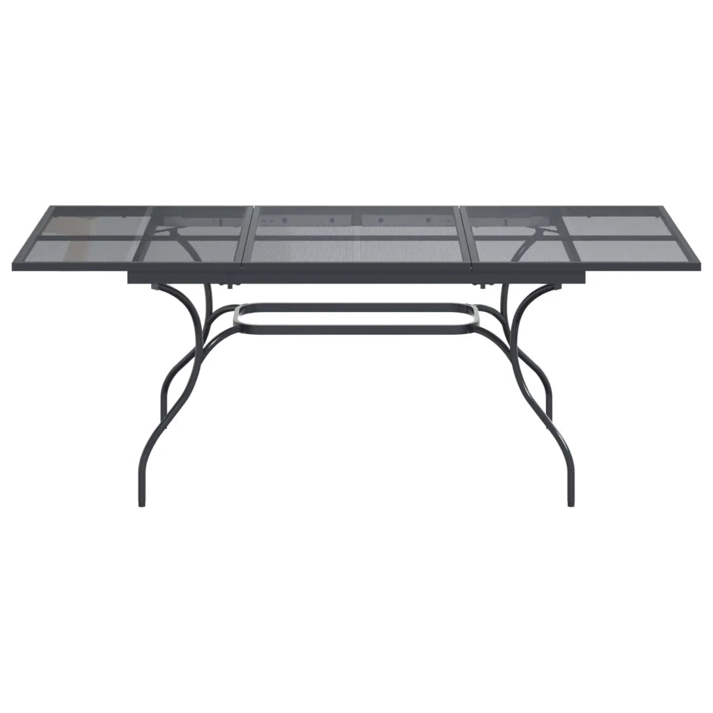 Tavolo da Pranzo Estensibile in Rete Antracite 212 x 90 x 76 cm