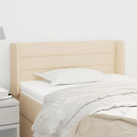 Testiera ad Orecchio Crema 103x16x78/88 cm in Tessuto