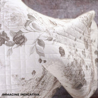 Trapuntino Matrimoniale con Stampa in Percalle di Cotone 100gr Garrini Lauren Grigio