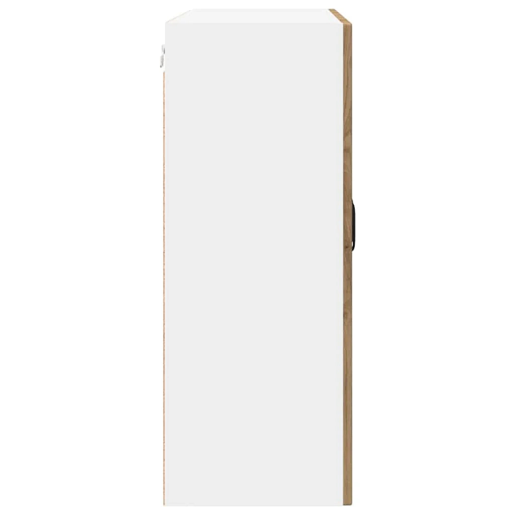 Mobile da cucina moderno a parete con vano contenitore interno 80 x 31 x 80 cm finitura rovere ingegnerizzato realizzato artigianalmente 02_0054417