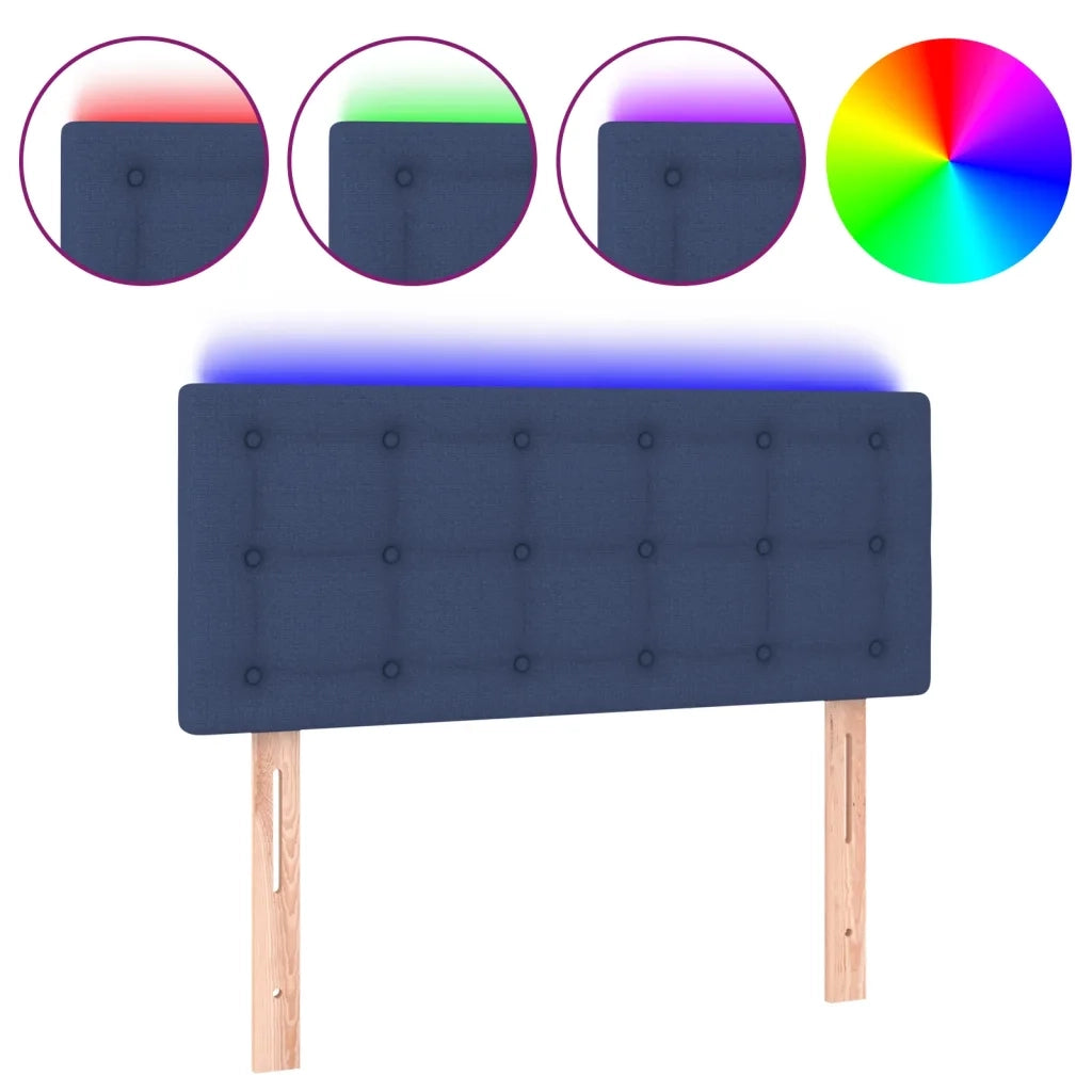 Testiera | Testata a LED Blu 80x5x78/88 cm in Tessuto