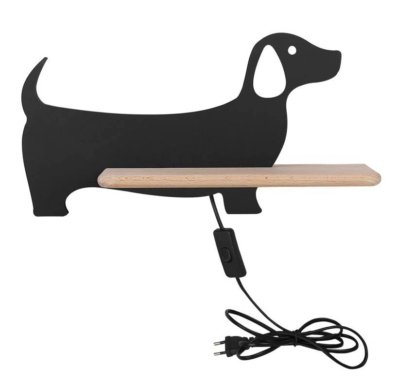 Applique Candellux DOG nero/legno LED 5W 4000K 250lm