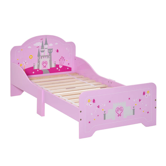 Struttura Letto Singolo per Bambini 143x73x60 cm in Legno di Pioppo Rosa