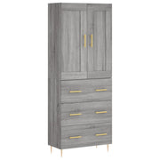 Credenza | Madia | Buffet da pranzo | Armadio da pranzo Grigio Sonoma 69,5x34x180 cm in Legno Multistrato
