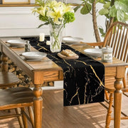 Tavolo da Pranzo in Stile Lussuoso con Tessuto in Marmo Giallo Scuro e Testura 40x240 cm - Stile Moderno per Tavolo da Pranzo e Decorazione