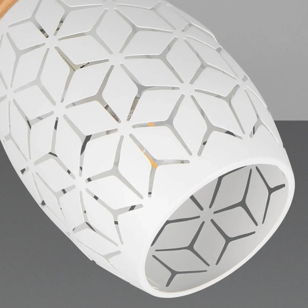 LÚZETE - APPLIQUE DA PARETE 1 LUCE METALLO BIANCO E14 BIRKITA