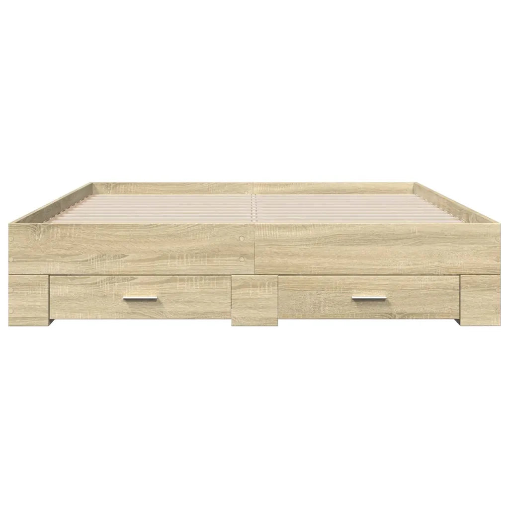 Giroletto Cassetti Rovere Sonoma 150x200 cm Legno Multistrato 3280379