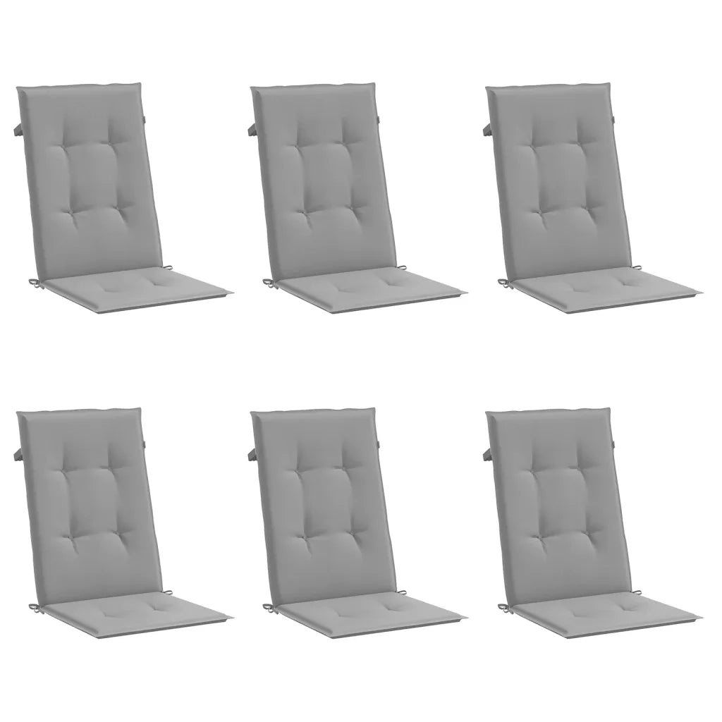 Cuscini per Sedie 6 pz Grigi 120x50x3 cm in Tessuto 314105