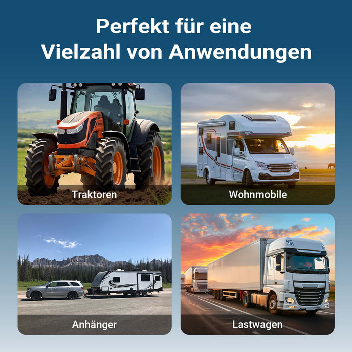 Luci posteriori per rimorchio 2 pezzi Con 5 funzioni Cavo 5 m incluso Presa 13 poli Lampade 12V