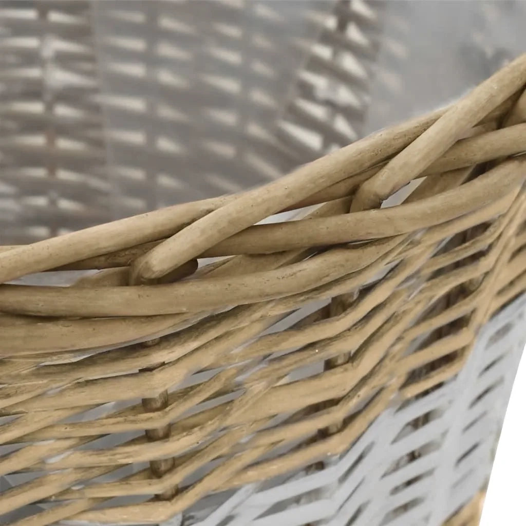 Fioriere | Cassetta per fiori | Letti Rialzati da Giardino 4 pz in Vimini e Rivestimento in PE