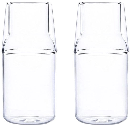 Karafa elegante con bicchiere - multifunzionale - 1 pezzo - vetro borosilicato alto