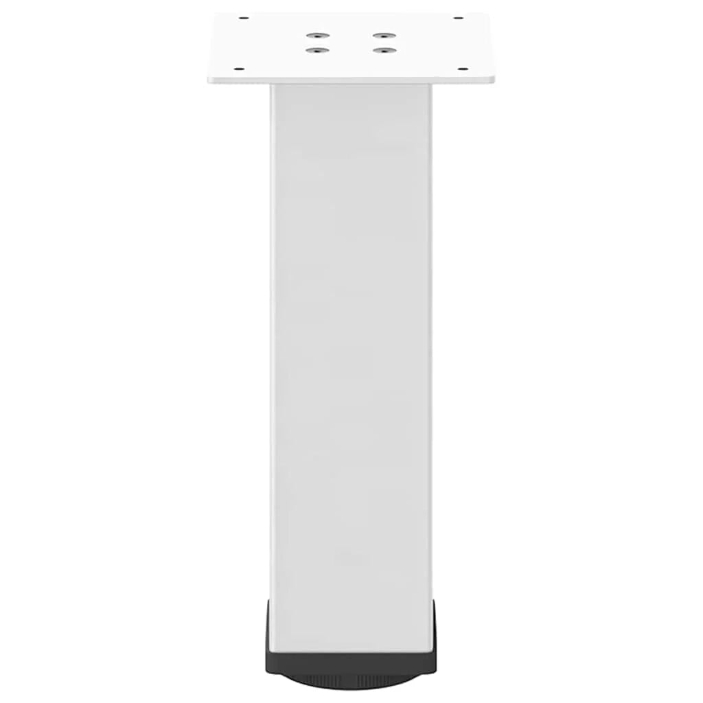 Set di 4 gambe regolabili per tavolino da caffè 30-32 cm design moderno aspetto contemporaneo acciaio bianco 02_0056758