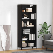 Credenza Rovere Nero 69,5 x 34 x 180 cm Legno multistrato 3416188