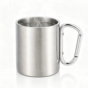 Bicchiere da Campeggio 300 ml - Doppio Strato di Acciaio Inossidabile - Maniglia a Pistola - Resistente allo Shock - Facile da Pulire - Isolamento Termico Effettivo - Bicchiere da Bere
