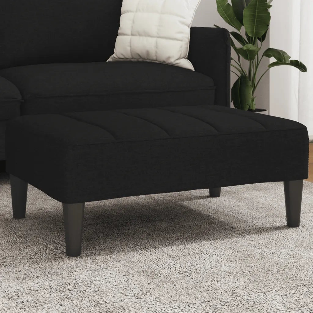 Poggiapiedi Nero 77x55x31 cm in Tessuto 4007382
