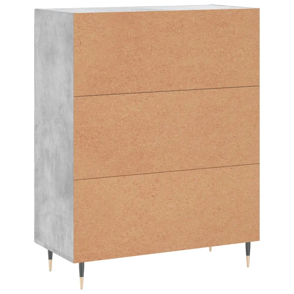 Credenza Grigio Cemento 69,5x34x90 cm in Legno Multistrato 830240