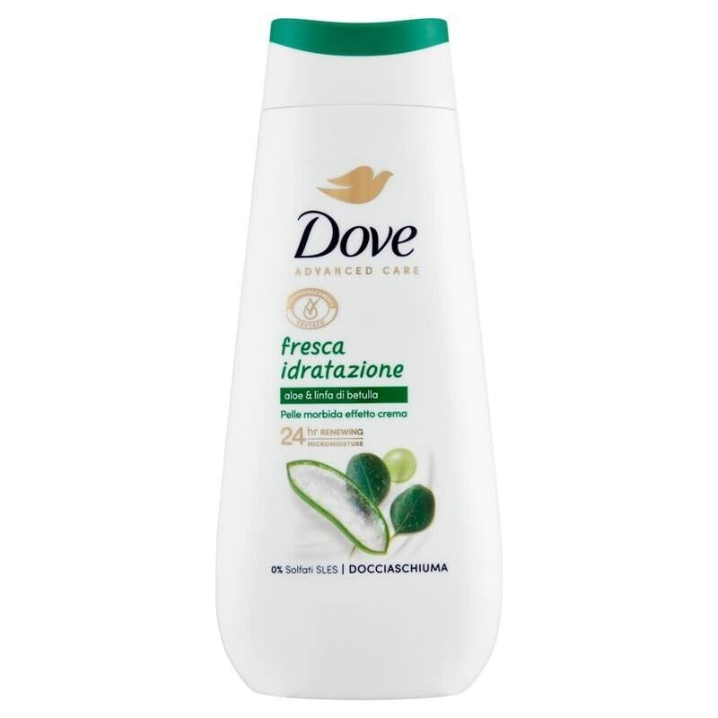 DOVE ADVANCED CARE DOCCIASCHIUMA FRESCA IDRATAZIONE ALOE & LINFA DI BETULLA 225 ML