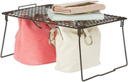 Sistema di archiviazione pieghevole in metallo moderno per stanza da letto, soggiorno, bagno e corridoio, bronzo - sistema di archiviazione con maniglie pieghevole.