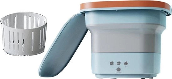 Mini lavatrice portatile - capacità 45 litri - 3 velocità - interfaccia facile da utilizzare - cassetta di scarico - colore blu