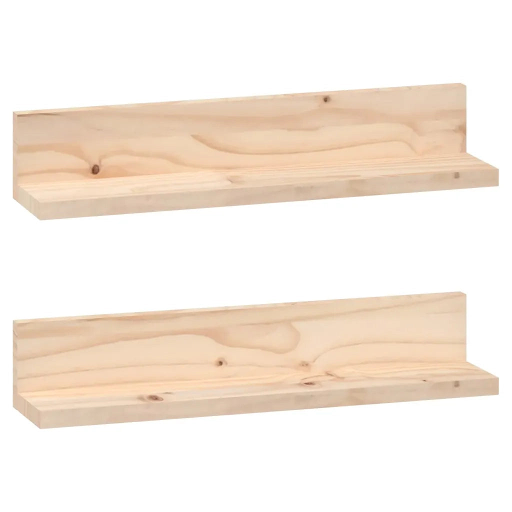 Mensole da Parete 2 pz 50x11x9cm in Legno Massello di Pino cod mxl 33319