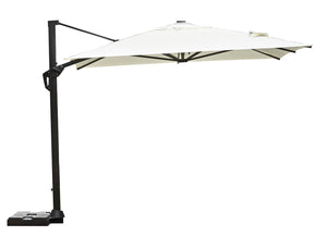 Ombrellone Decentrato da Giardino 3x3m Tennessee in Alluminio e Poliestere Ecrù