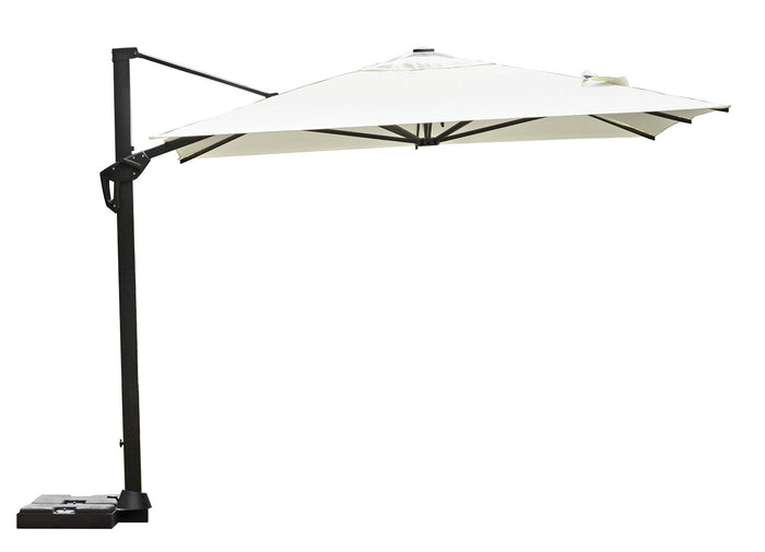 Ombrellone Decentrato da Giardino 3x3m Tennessee in Alluminio e Poliestere Ecrù