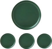 Piatti da dessert ceramici da 15 cm, set di 4 piatti da pane e dessert (verde)