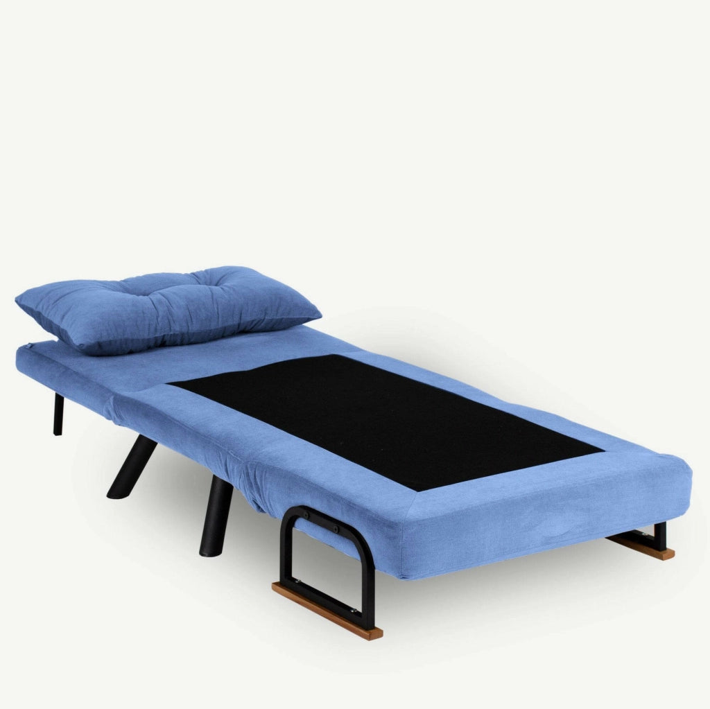 Poltroncina Keoni, Poltrona Reclinabile, 60x78x78h cm blu