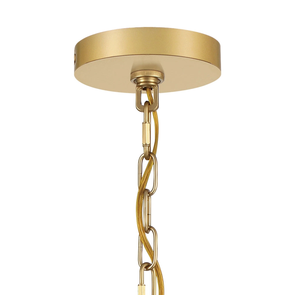 Lampada a sospensione Welsh doppio vetro bianco oro LED 15W