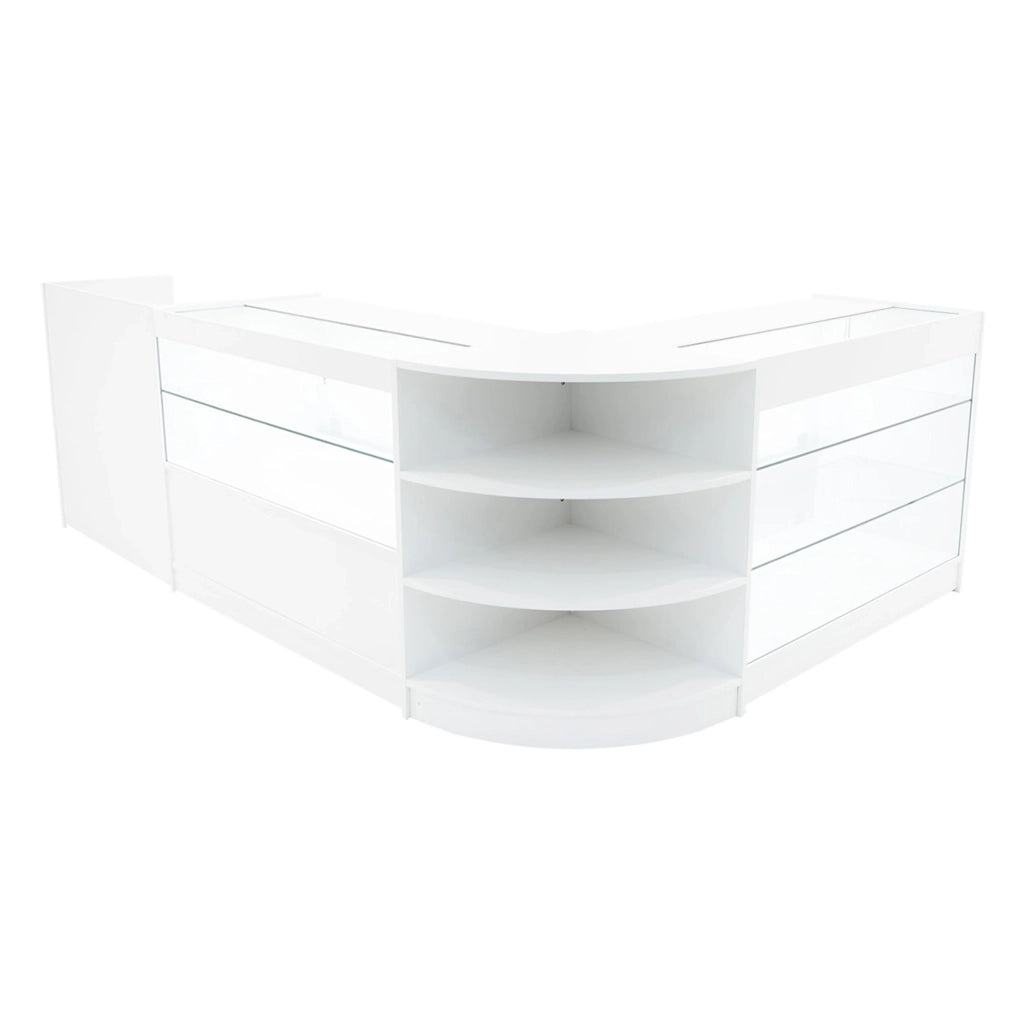 Set Banconi Bianco Theia LED K1200 C1200 LM60 TB60 con Serratura e Vetrina